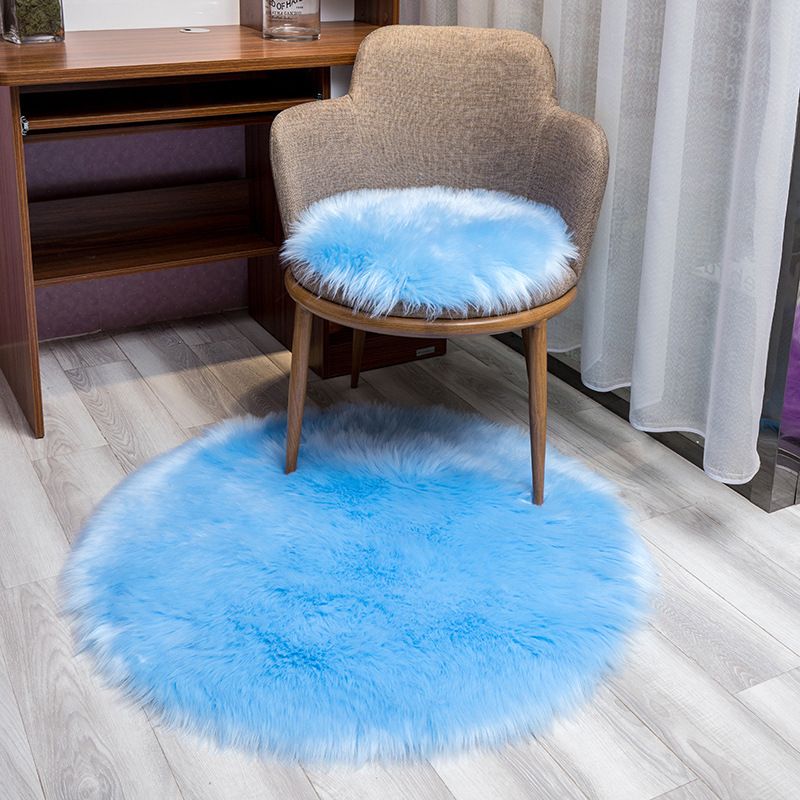 Einfachheit runder Teppich funky einfacher Bereich Teppich Polyester Shag Teppich mit rutschfestem Rücken