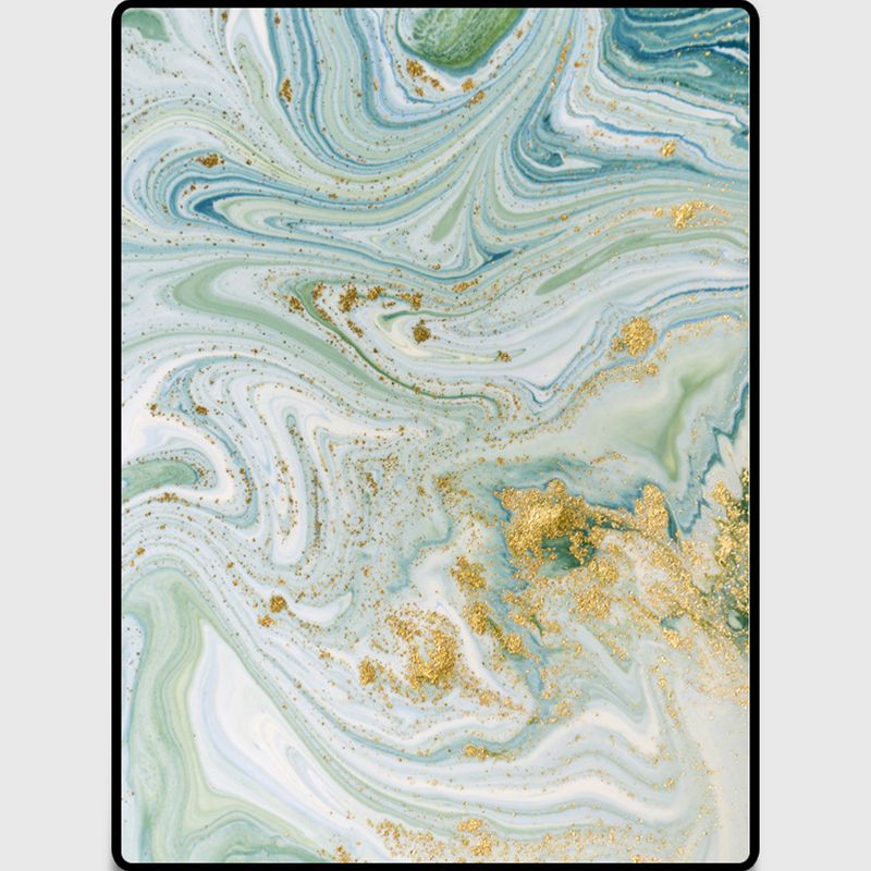 Green Contemporary Rug Synthetics Abstract Pattern Indoor Rug Non-Slip Backing Stain-Resistant Area Carpet for Living Room