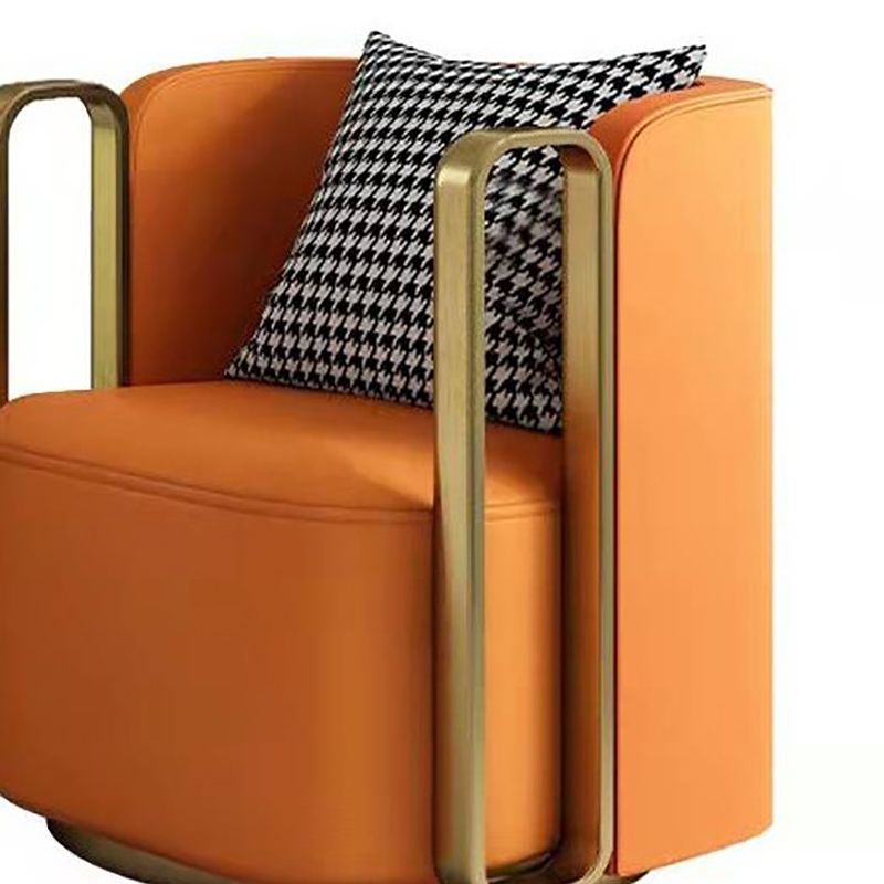 28.34" Wide Barrel Accent Chair Arms Included Barrel Chair for Living Room