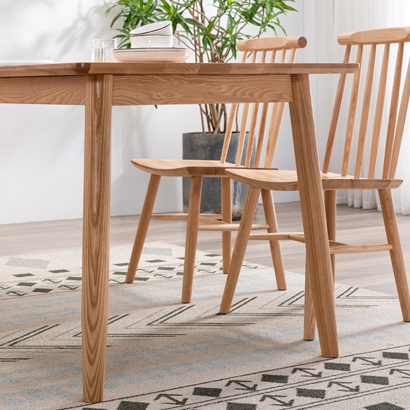 Industrial Solid Wood Standard Dining Table Rectangle Kitchen Dining Table with 4 Legs