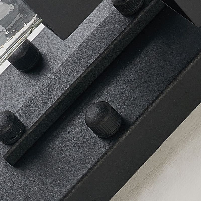Klares Glas schwarzes Wandleuchter Leichtquadrat/Rechteck 1-leichte Küstenwandlampenleuchte mit Eisenkäfig