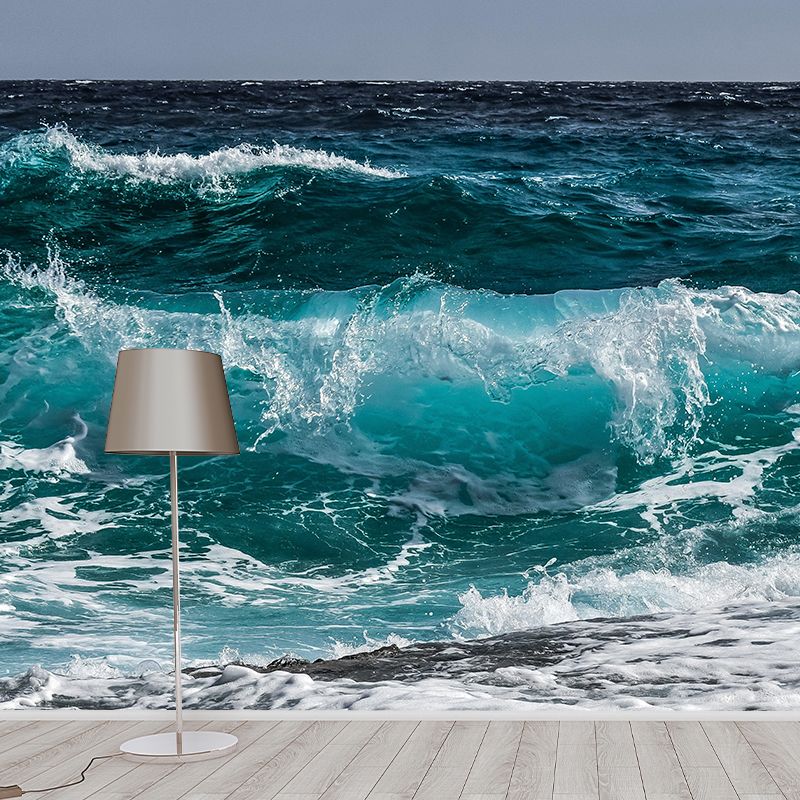 Sea Mural Photography Wallpaper Modernist Nature Scenery Living Room Wall Mural