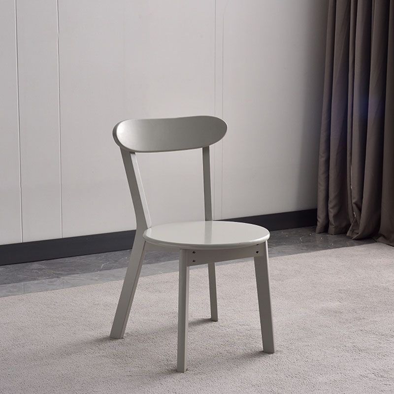 Contemporary Style Open Back Chairs Wood Kitchen Armless Chair