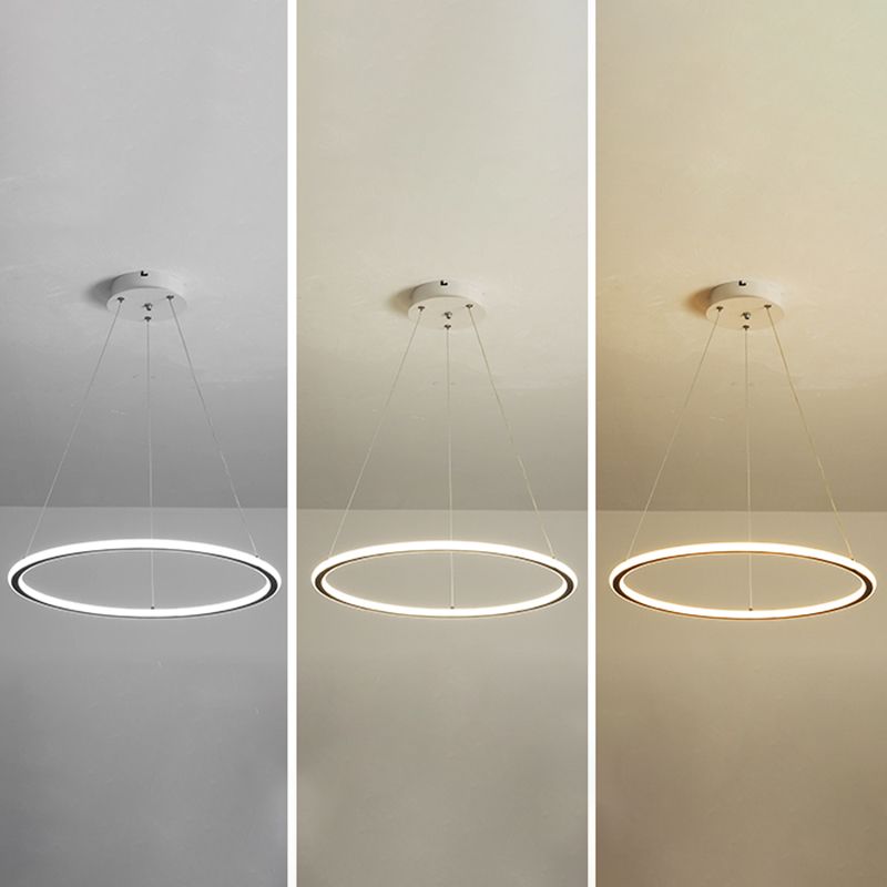 Circle Chandelier Pendant Light Modern Chandeliers For Dining Room Acrylic