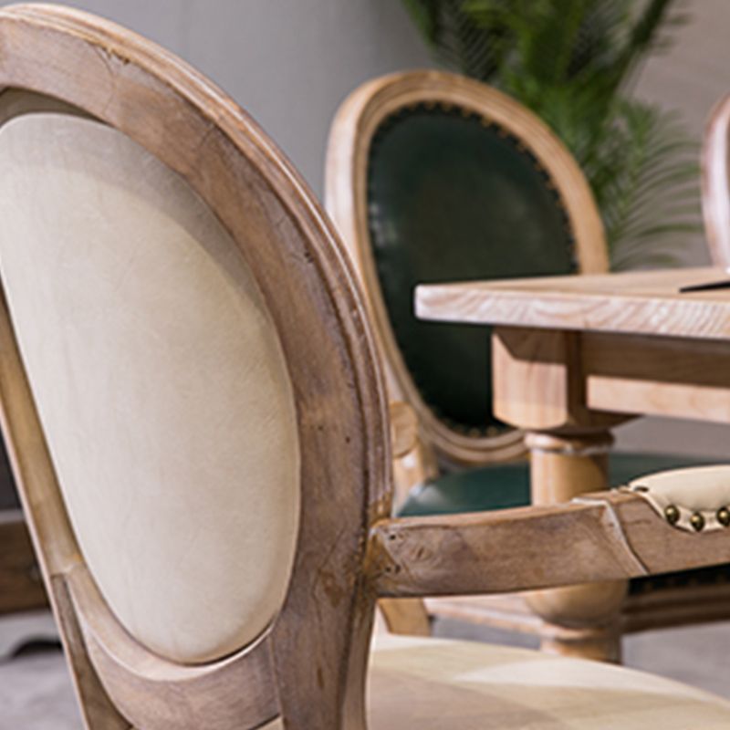 Medieval Modern Dining Table for Restaurant Rectangle Pine Wood Table with 4 Legs