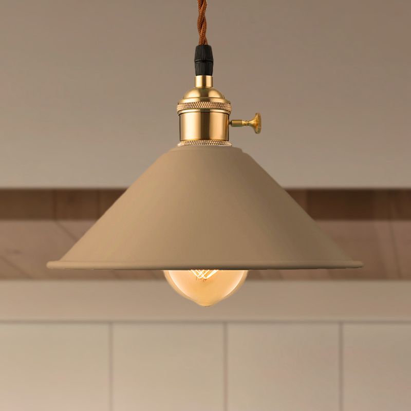 Conic Shade Esszimmer Deckenleuchte Industriestil Metal 1 Hellgrau/Weiß/rosa Anhänger Beleuchtung