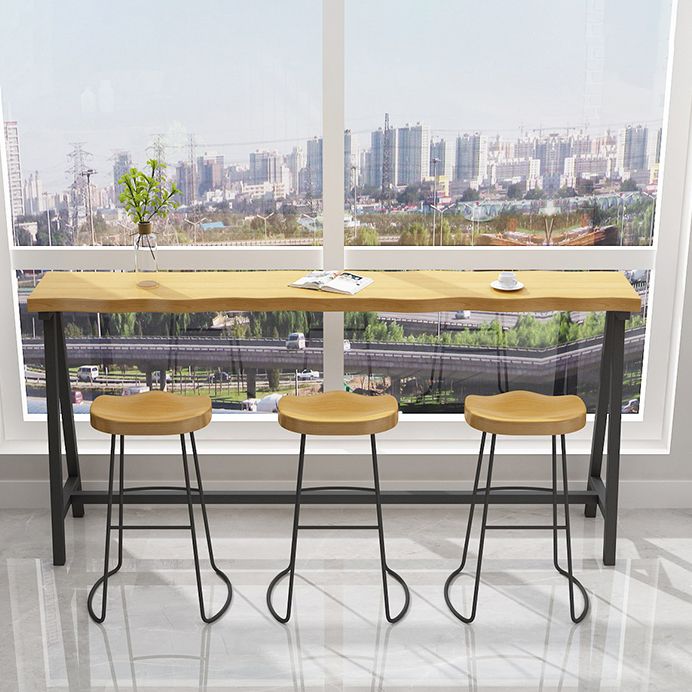 Modern Rectangle Pub Dining Set 1/2/4/7 Pieces Trestle Indoor Counter Height Set