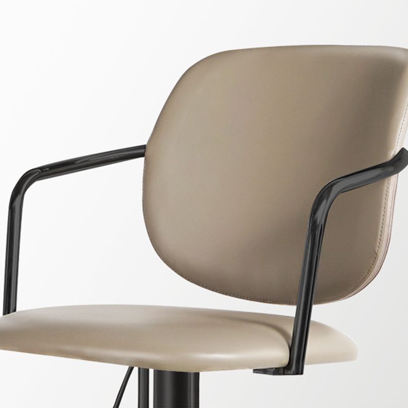 Industrial Leather Bar Stool Adjustable Backrest Counter Stool for Bristol