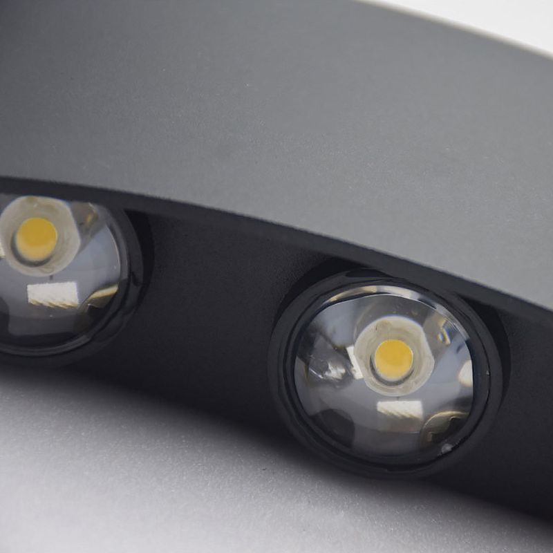 Moderner minimalistischer Stil flach runde Wandleuchten Metallwandlampen für Außenwand