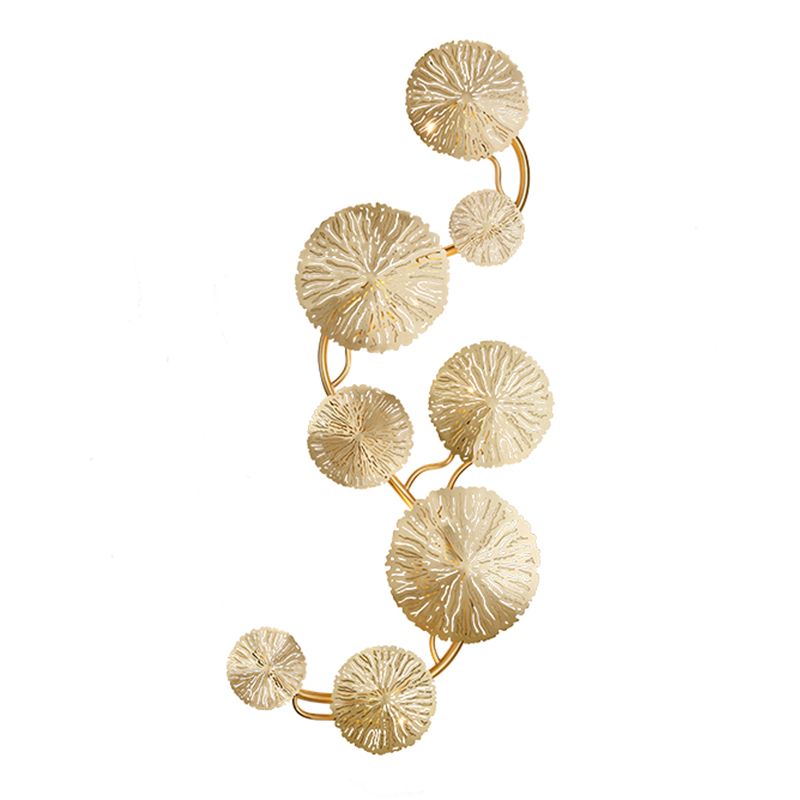 Éclairage mural de forme multiples uniques Éclairage mural métallique de style moderne en laiton