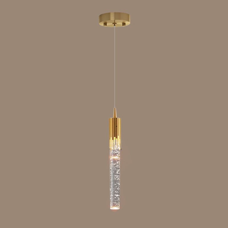 LED Crystal Chandelier Pendant Light Simple Modern Style Living Room Hanging Light Fixture