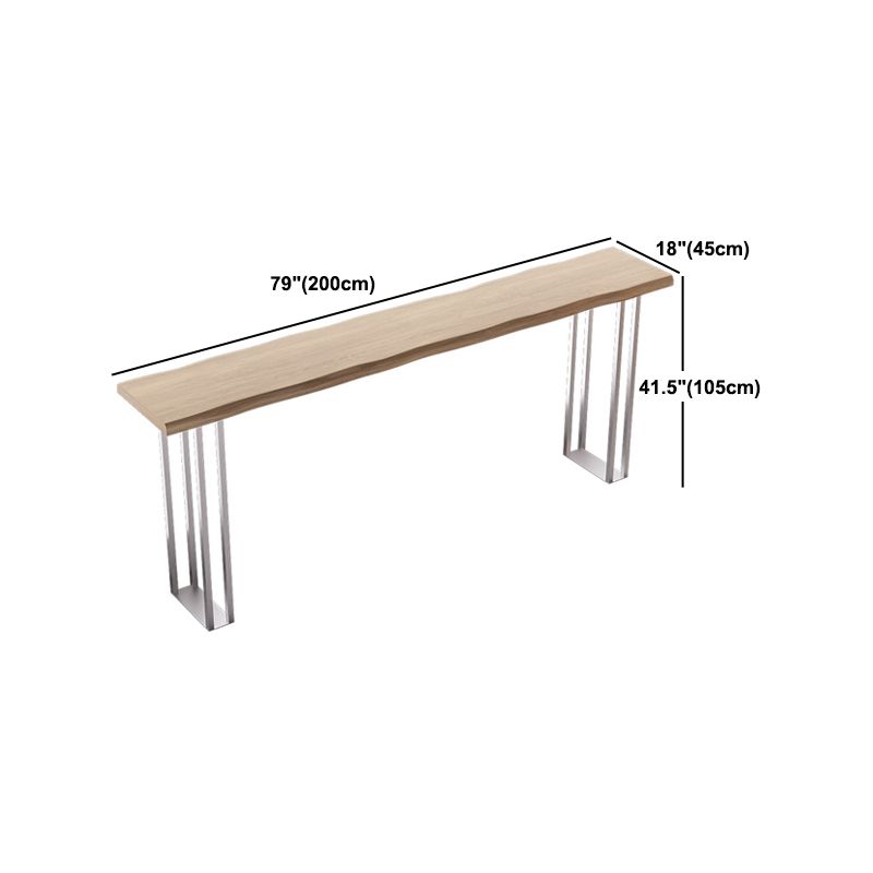 Modern Rectangle Solid Wood Bar Table Set 1/3/5 Pieces Counter Table with Backless Stools
