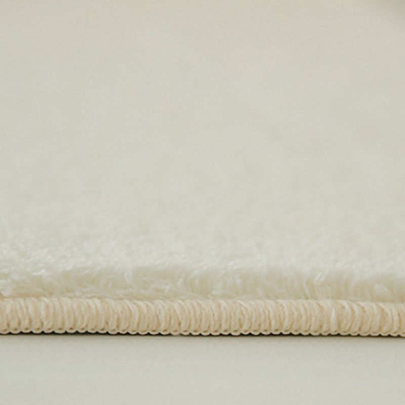 Nordic Color Lump Rug Polyester White Area Rug Stain Resistant Rug for Living Room