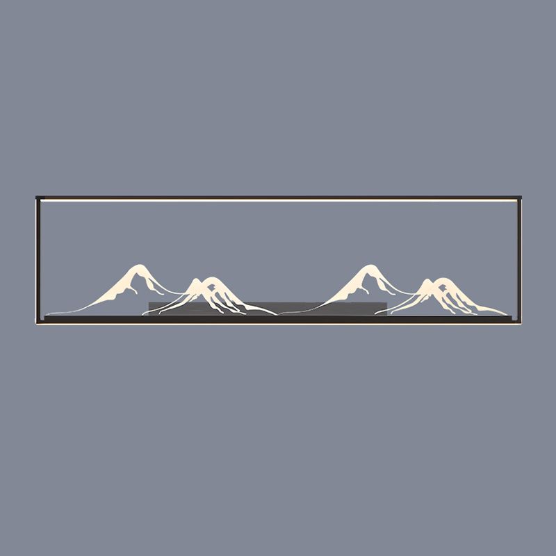 Metal Square Shape Wall Sconce Modern Style 2 Lights Wall Mounted Light