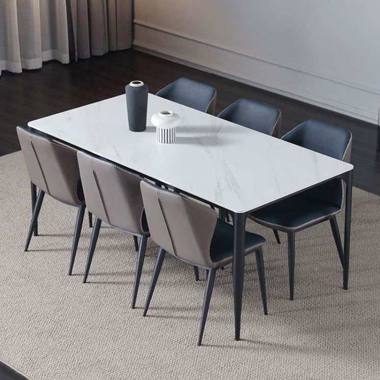 Silla sin brazos de comedor de metal contemporáneo, silla Wingback Parsons para uso doméstico