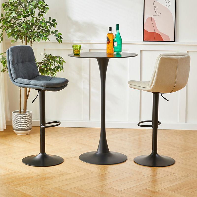 Bucket Adjustable Height Dining Stool Industrial Indoor Counter-height Stool with Swivel