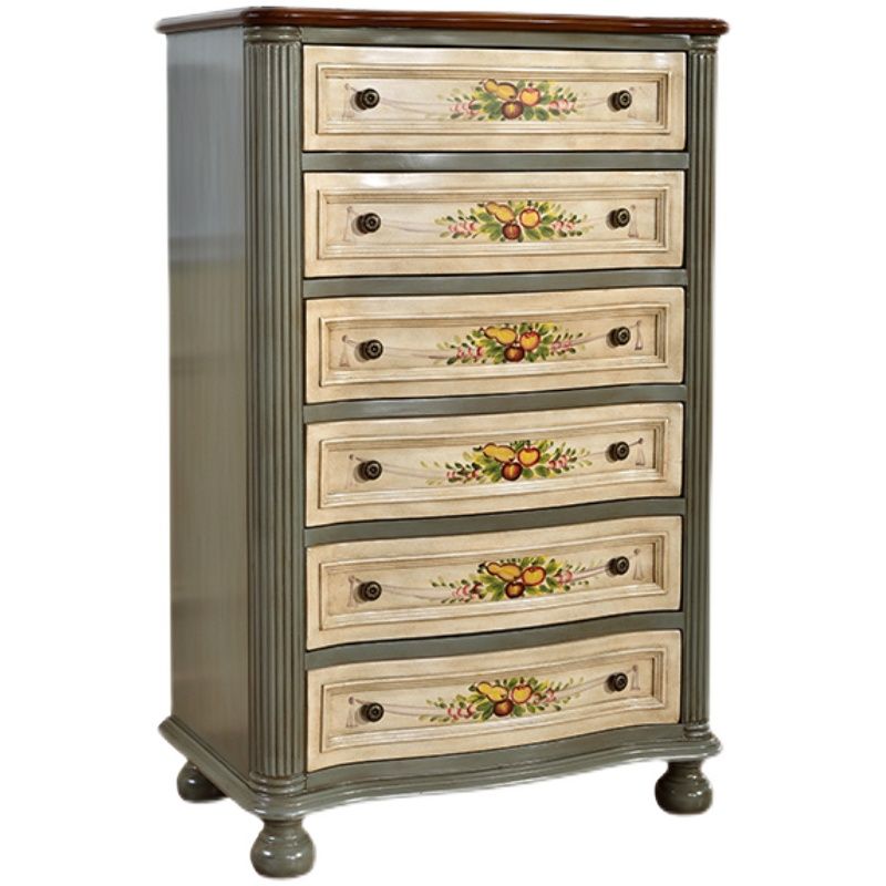Traditional Storage Chest Solid Wood Dresser with 6/4/5 Drawers