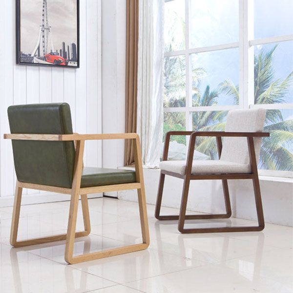 Sillas de estilo moderno sillón de comedor con patas de madera para cocina