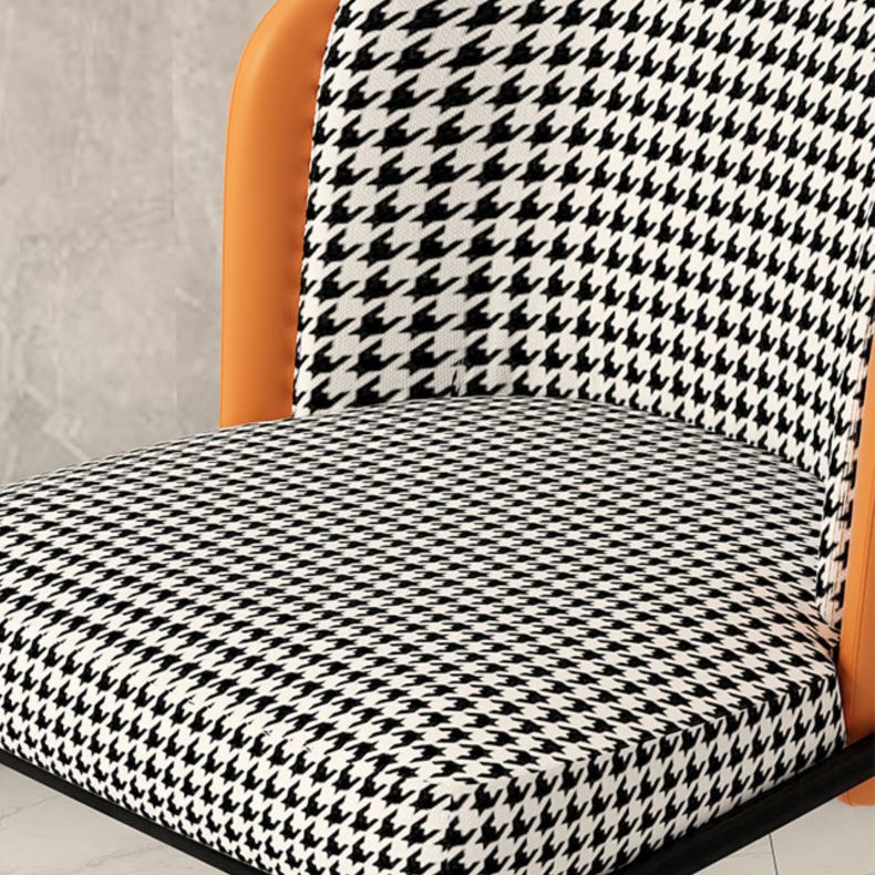 Upholstered Side Chair Modern Style Open Back Armless Chair for Dining Room