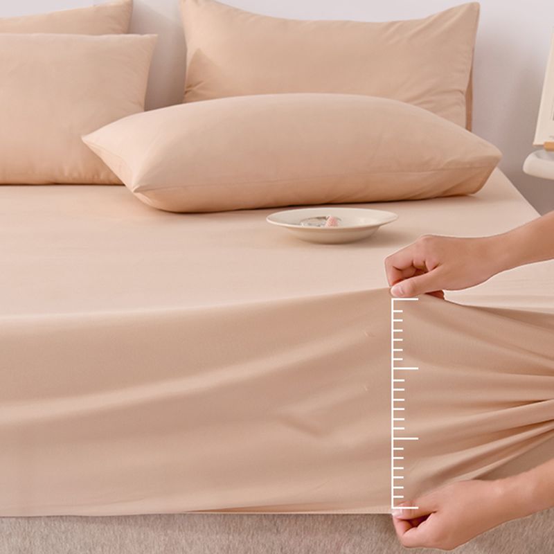 Fade Resistant Fitted Sheet Polyester Breathable Soft Plain Non-Pilling