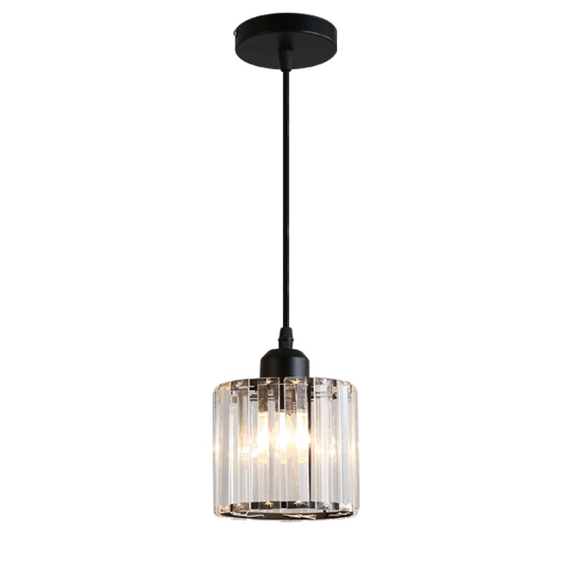 Contemporary Cube Pendant Light Crystal Hanging Pendant for Living Room