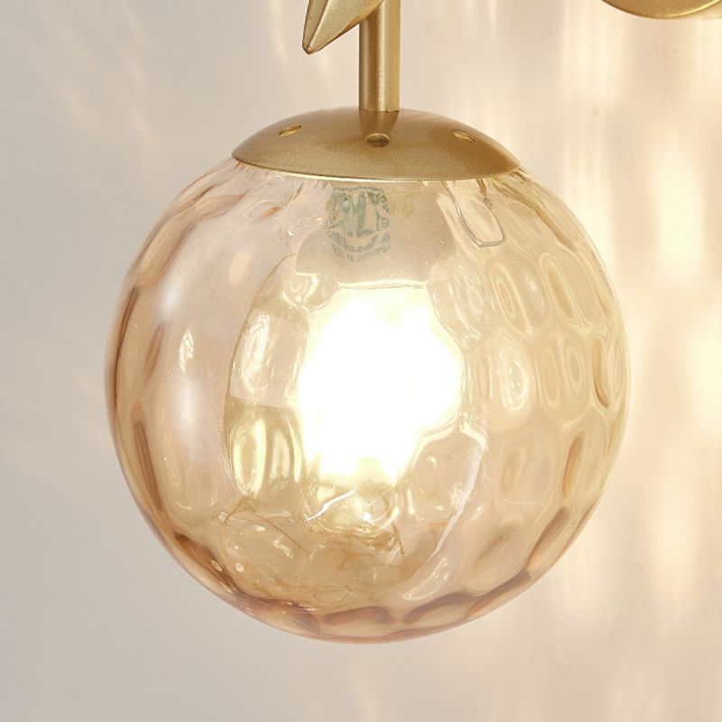 Antler in metallo Design Lampada da muro a parete Simplicità Nordic Orb Glass Sconce Lights per soggiorno corridoio