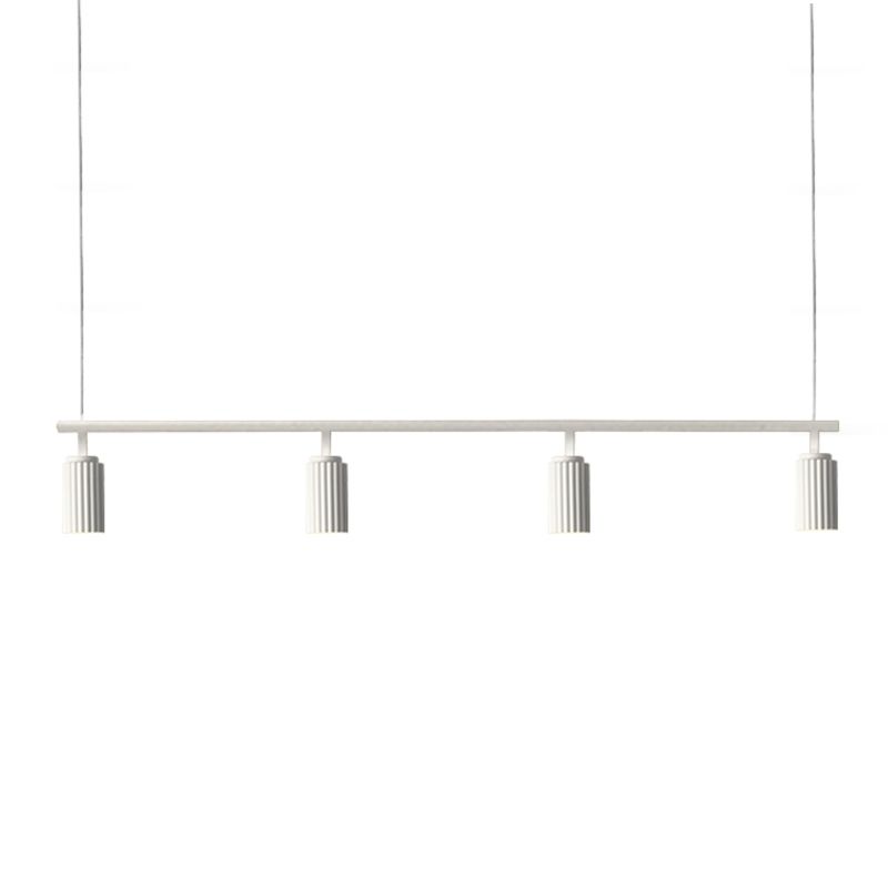 Moderne stijl cilinder eiland verlichtingsarmaturen metaal 4 lichte hanglamp armaturen