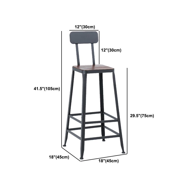 Industrial 1/2/3/5 Pieces Solid Wood Bar Table Set Square Bistro Set