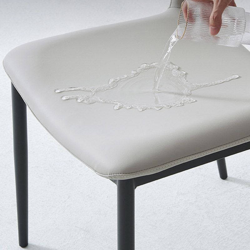 Kitchen Open Back Dining Chair Industrial Upholstered Armless Chair