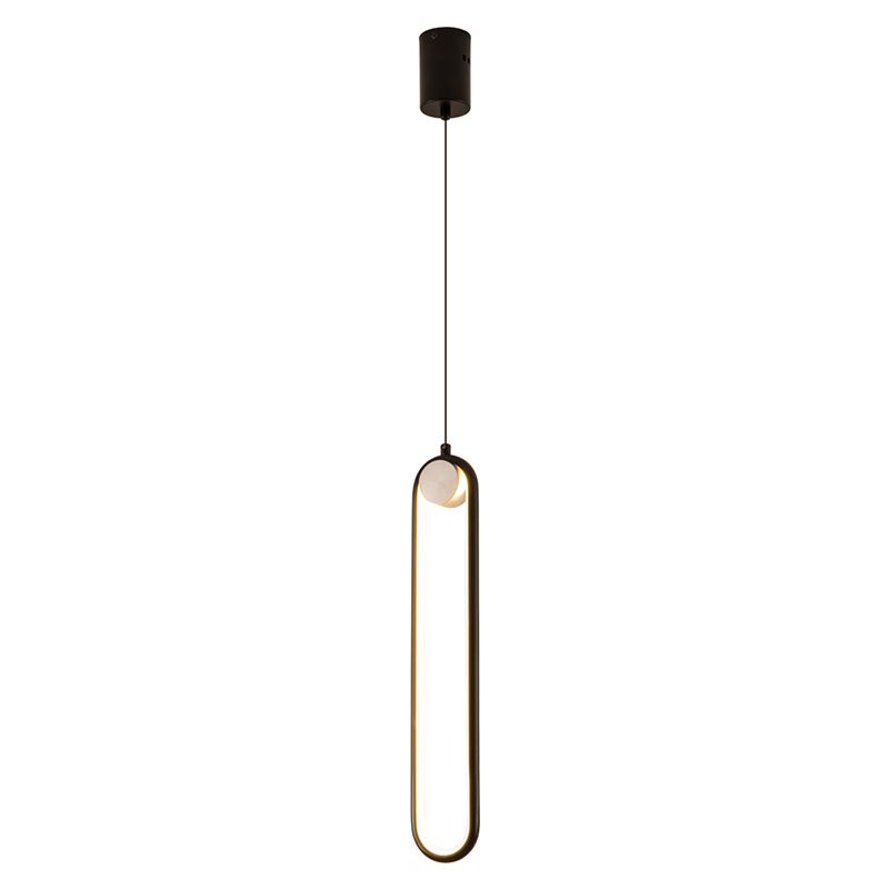 Acrylic Oblong LED Pendant Light in Modern Simplicity Aluminium Hanging Light for Interior Spaces