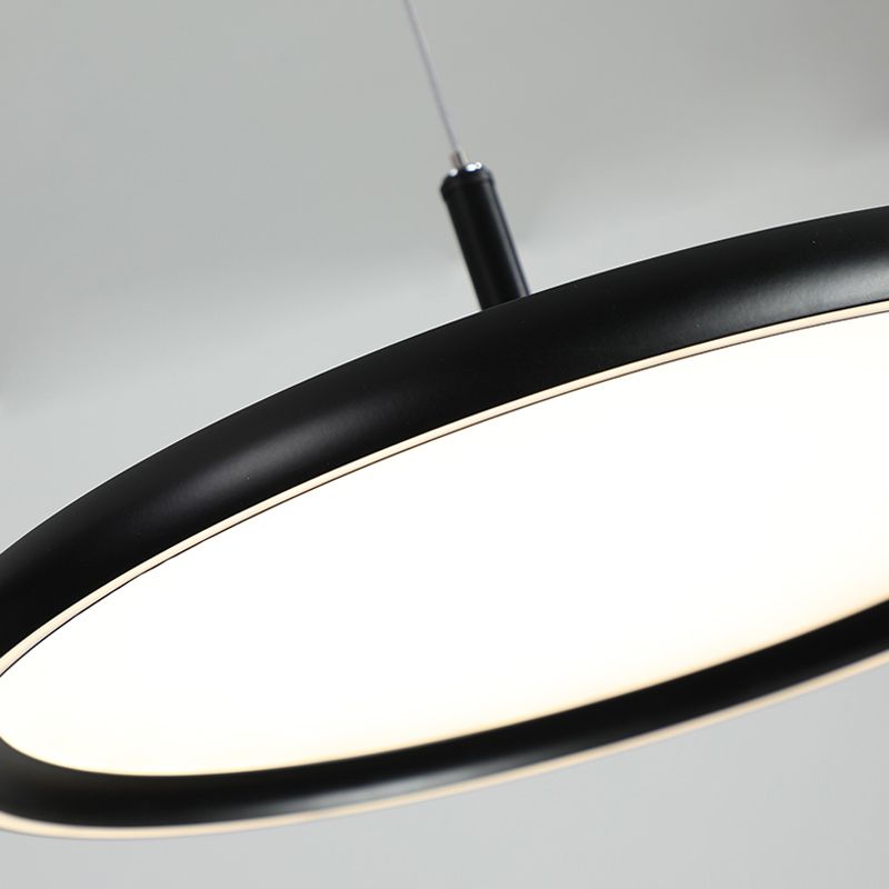 Lumo moderno a forma di metallo a forma rotonda a 1 luce appesa a 1 luce