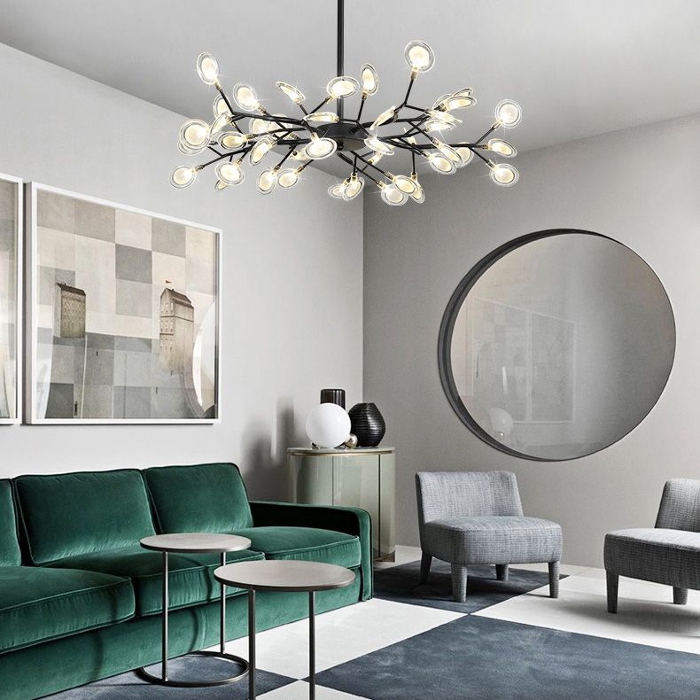 Multi-Light Firefly Decke Anhänger modernistischer Metallkronleuchter für Wohnzimmer
