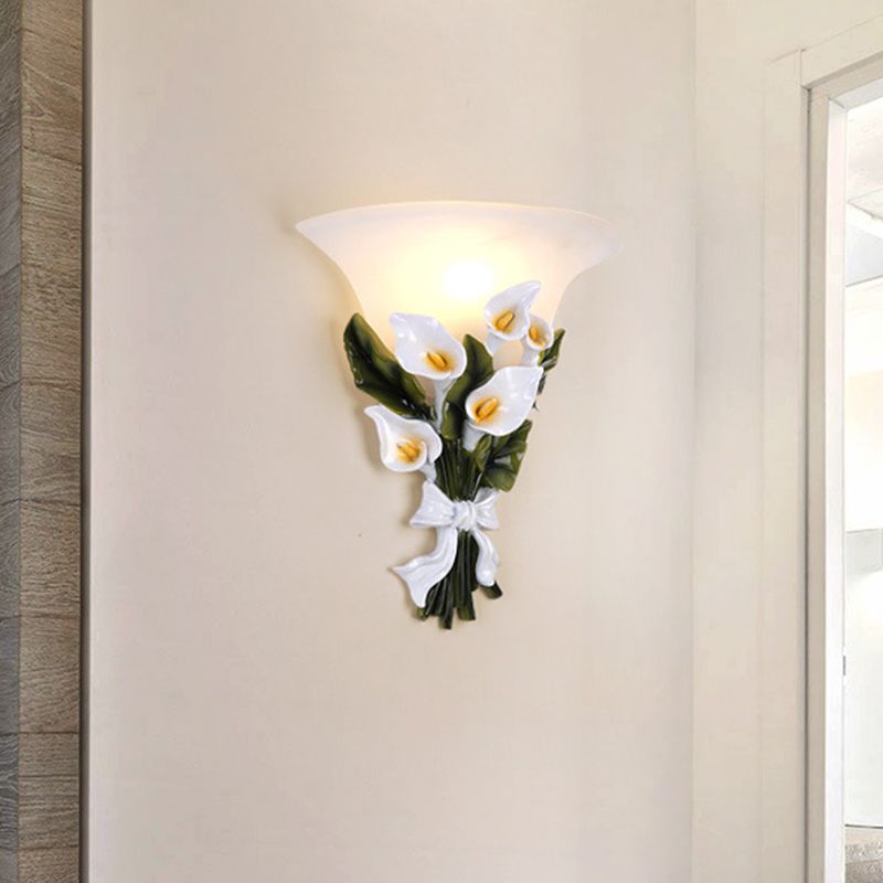 Klassieke bloemwandlamp:
