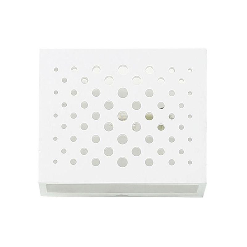 Caja de láser blanca forma de pared de pared modernismo 1 cabeza lámpara de pared led gypsum