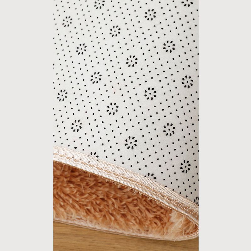 Round Home Decoration Shag Rug Relaxing Plain Carpet Polyester Non-Slip Backing Indoor Rug