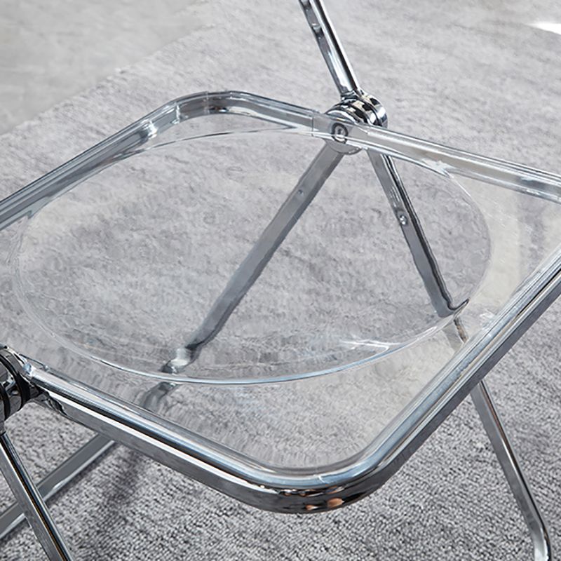 Industrial Style Plastic Dining Armless Chair Open Back Single Dining Side Chair for Restaurant