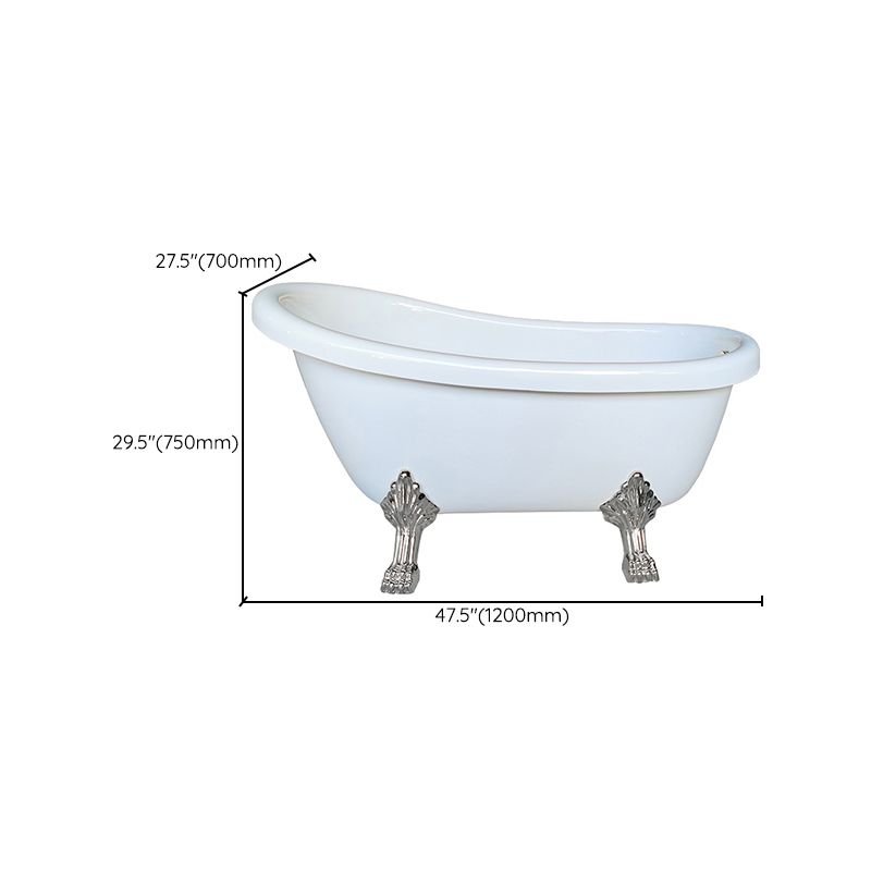 Freestanding Soaking Bath Antique Finish Modern Oval Bath Tub