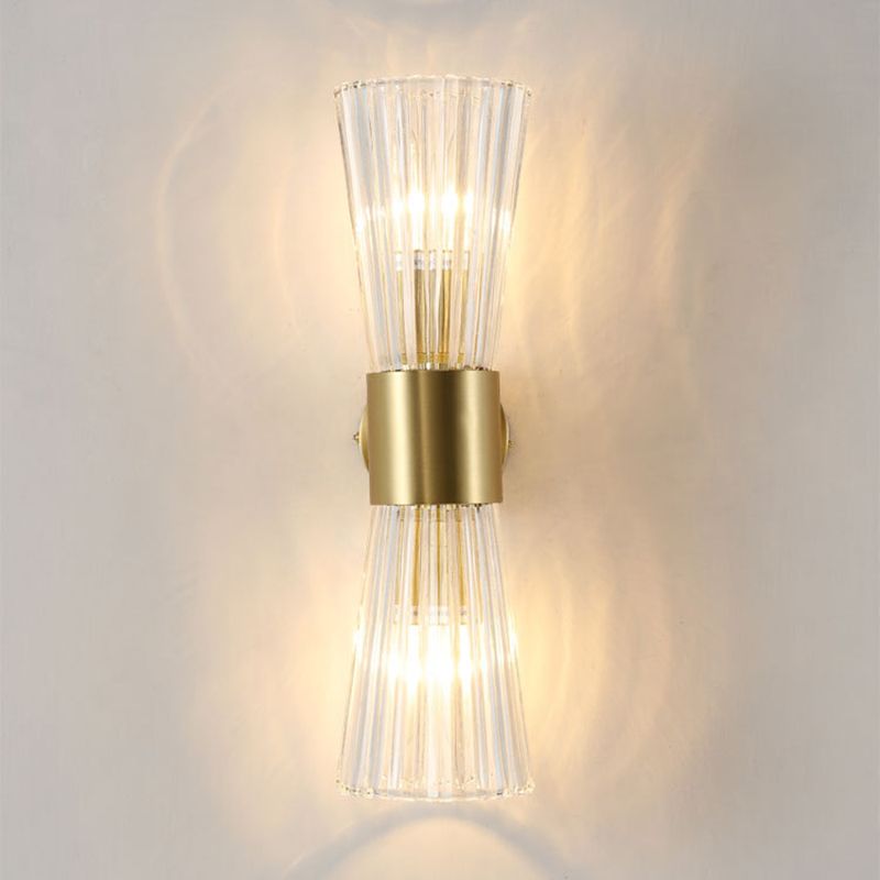 Postmodern Hourglass Shaped Wall Mounted Lights Crystal Glass Flush Mount Wall Sconce for Bedside