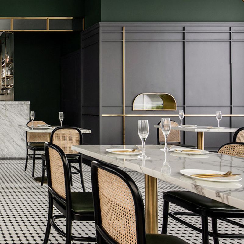 Contemporary Metal Kitchen Dining Side Chair Open Back Dining Side Chair