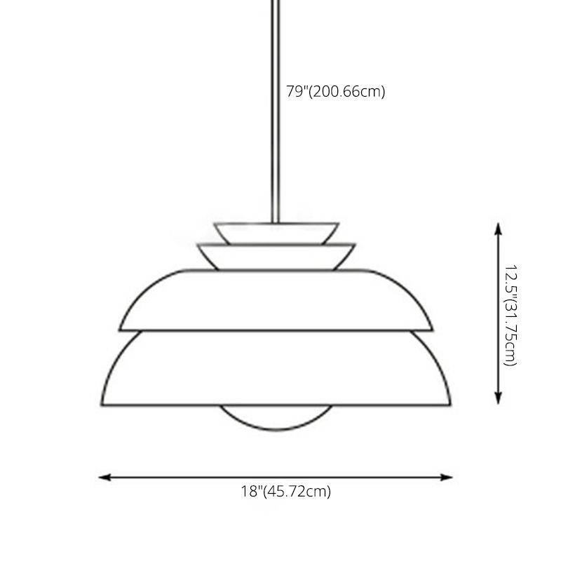 Diseño de capas Minimalismo Minimalismo Minimalismo Lámpara colgante de aluminio Aleación de una sola bombilla Café Luz decorativa en blanco puro