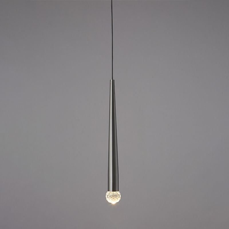 Lámpara de suspensión de techo cónico de estilo de cristal de estilo moderno