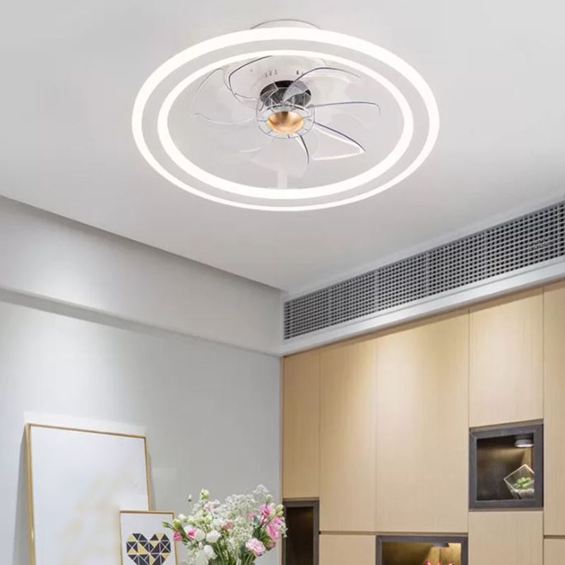Luz de ventilador de techo circular de metal Simplicidad LED MONTADO LED MONTADO