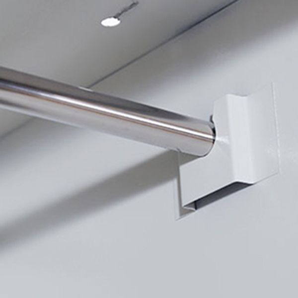 Modern Grey Storage Cabinet with Hinged Door Metal Cabinet for Bathroom