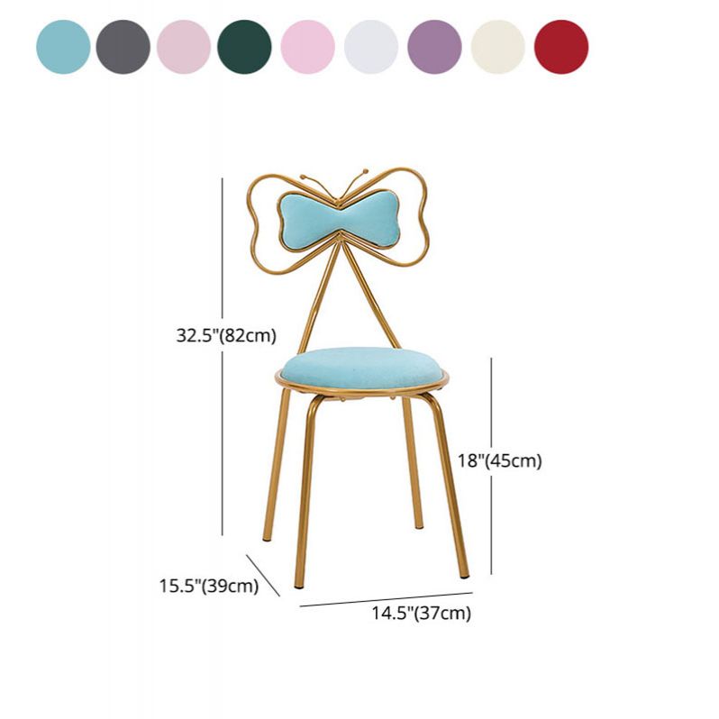 Scandinavian Design Upholstered Armless Dining Chairs Open Back Dining Side Chair
