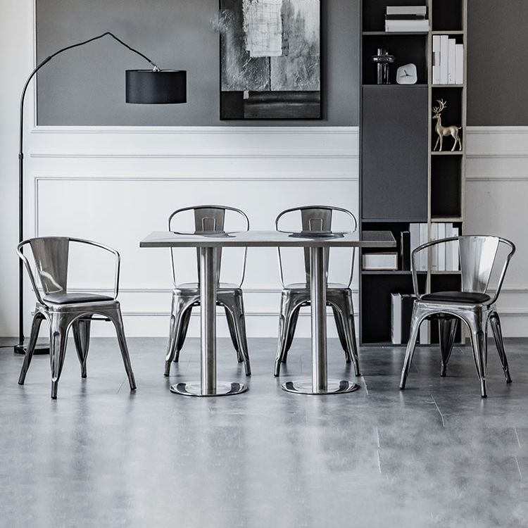 1/2/3/5 Pieces Industrial Bar Set Stainless Steel Bar Stool and Table Set