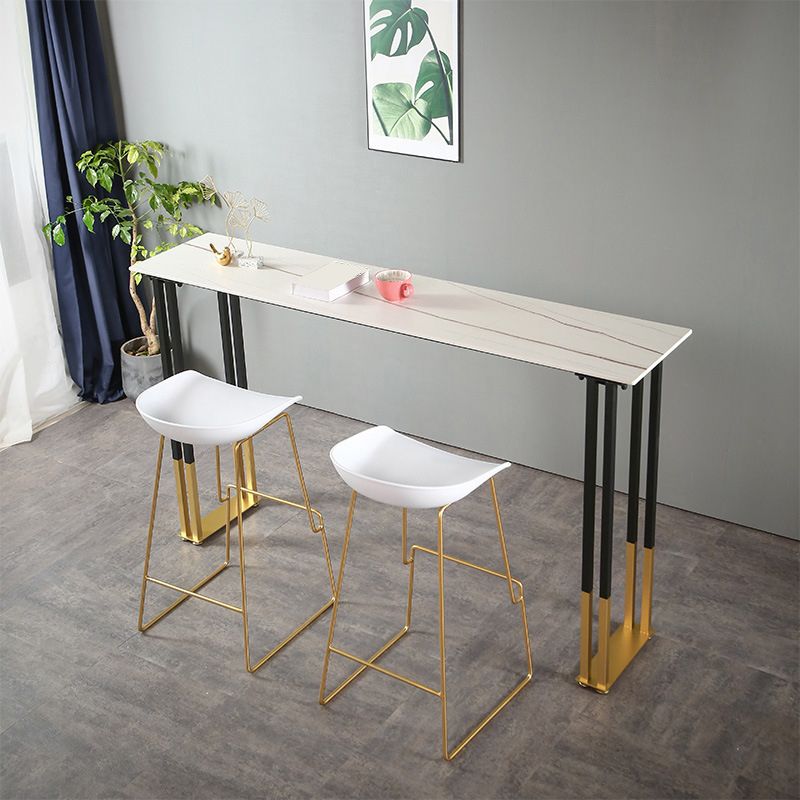 Contemporary Bar Counter Table Rectangle Sintered Stone Table for Home