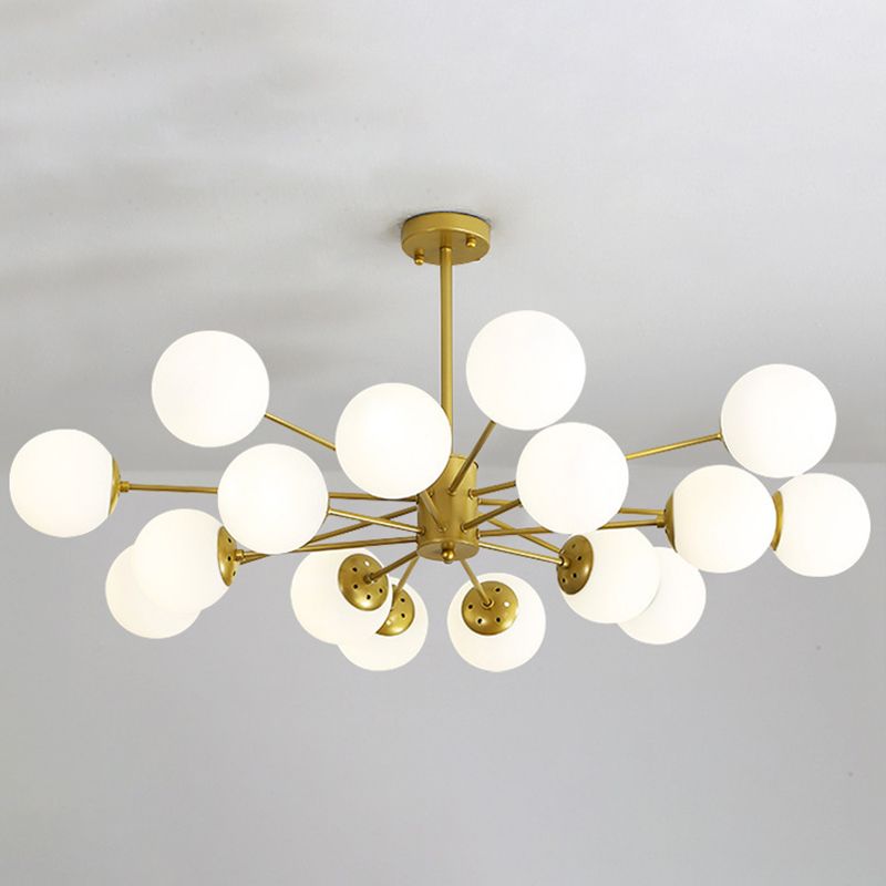 Modern Glass Shade Chandelier Globe Multi Light Chandelier Pendant for Bedroom