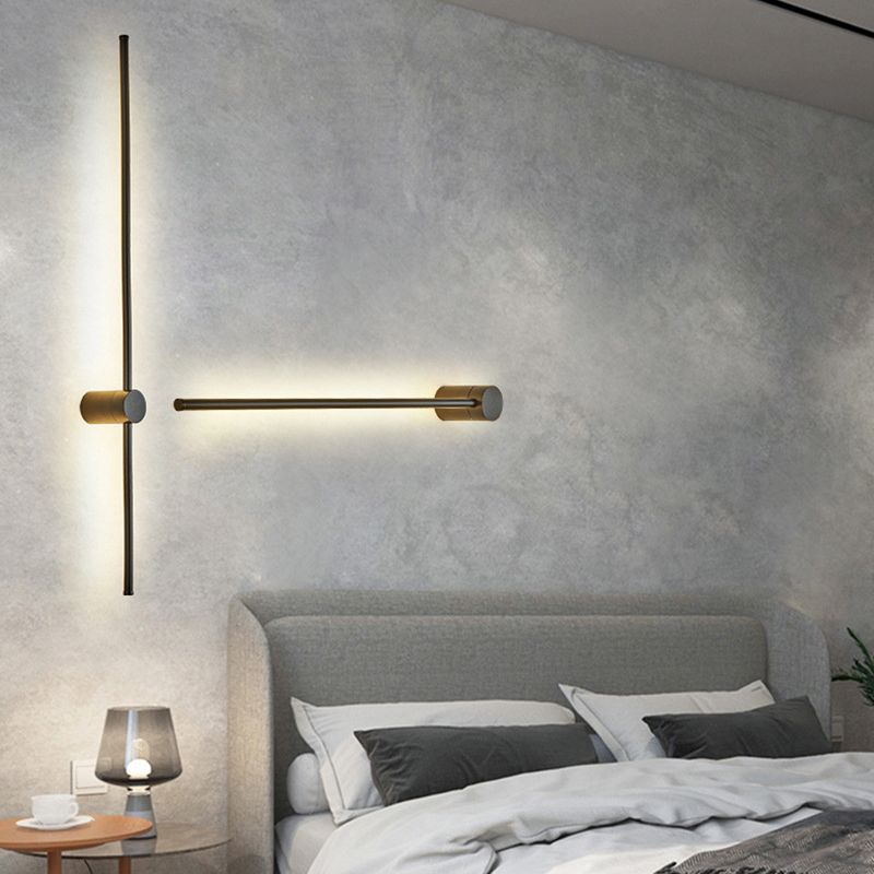 Metallstange Wandmontageleuchte moderne RGB -Leuchtenleuchte in Schwarz