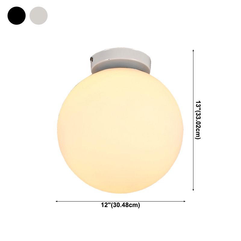 Modern Simple Spherical Shape Ceiling Lamp Iron 1 Light Ceiling Light for Corridor