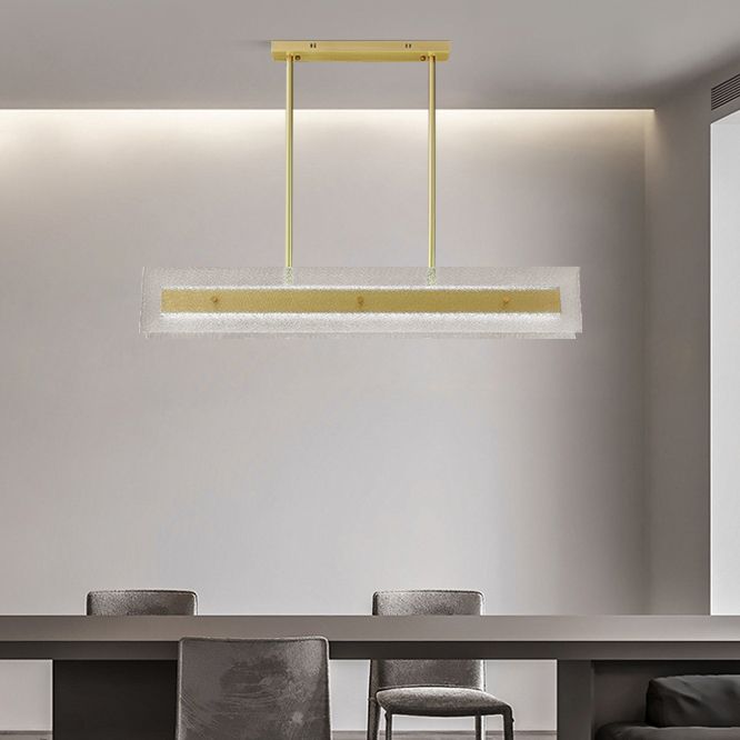 Idea de iluminación de la isla rectangular de estilo contemporáneo Vidretes 1 Light Island Light